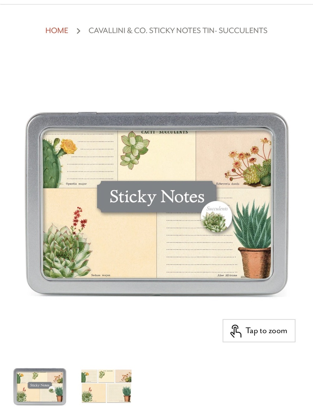 Cavallini &Co. Sticky Notes Succulents NWT 300 count 5 separate sticky note pads - Picture 14 of 16